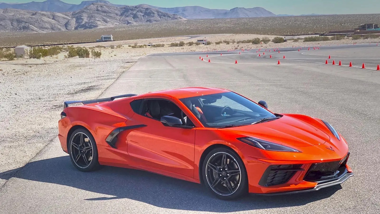 Click to Enlarge-Esc to Close Corvette Generations/C8/C8 2020 red parked at track.jpg